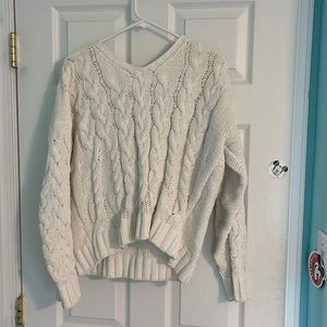 Cropped Sweater with Hood